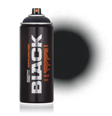 Produktbild von Spraydose Schwarz Black Sprühfarbe 400ml BLK9001 Montana BLACK