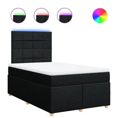 Produktbild von Boxspringbett mit Matratze Schwarz 120x200 cm Stoff