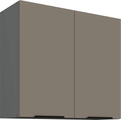 Image de Meuble haut de cuisine LUNARA - largeur 80 cm, beige foncé / anthracite