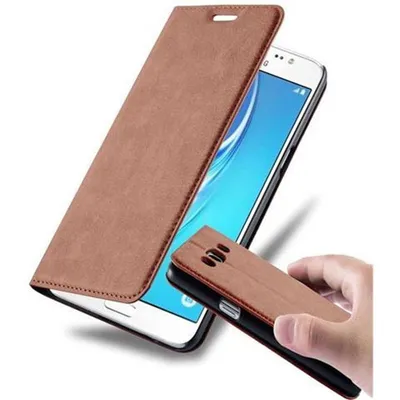 Image de Cadorabo Housse pour Samsung Galaxy J5 2015 Housse de protection marron Housse pour téléphone portable Etui Case Cover Fermeture magnétique