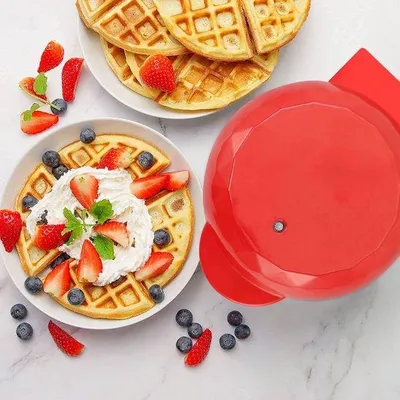 Obrázek produktu pro Mini vaflovač – vaflovač s nepřilnavým povrchem – na 6 vaflí