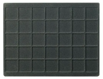 Produktbild von Münztableau, schwarz, mit 35 quadratischen Fächern