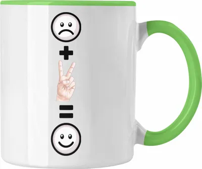 Produktbild von Trendation - Hebamme 5-6 cm Tasse Geschenk für Hebammen  :( + Hebamme = :) Lustige Geschenkidee Geburtstag (Grün)