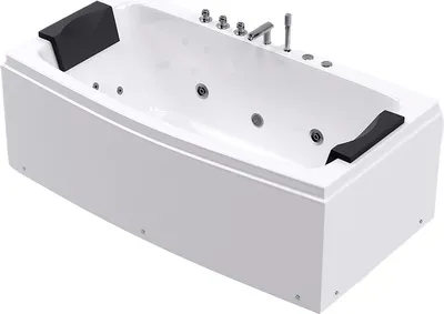 Produktbild von HOME DELUXE - Whirlpool Badewanne - NOOR - weiß mit Handbrause und Massage - ca. 173 x 80 x 84 cm I Indoor Badewanne, Spa, 2 Personen