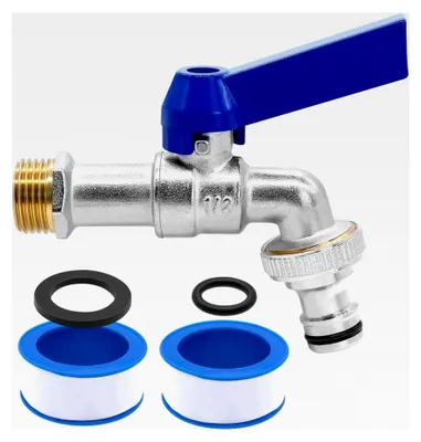 Produktbild von 1/2 Zoll und 3/4 Zoll Wasserhahn Garten Messing Kugelhahn Außen Frostsicher -20℃ Auslaufhahn Hitzebeständig 120℃ Außenwasserhahn mit Schlauchanschlüssen