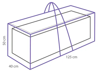 Produktbild von Luxus-Kissen Aufbewahrungstasche 125 x 40 x 50 cm