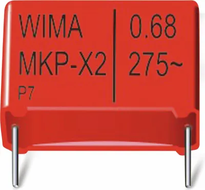 Produktbild von WIMA Folienkondensator, 0,1 UF, 305 V-, radial, RM 10, MKX2AW31003I00KSSD
