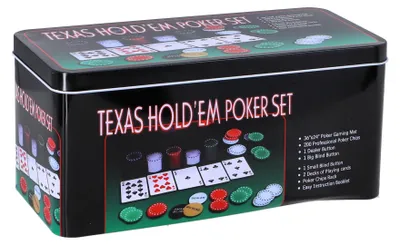 Produktbild von KiddyGo Poker-Set - Spielmatte und 200 Chips im Behälter für Kinder