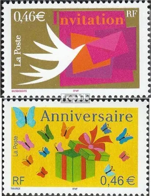 Produktbild von Briefmarken Frankreich 2002 Mi 3616I y-3617I y (kompl.Ausg.) postfrisch Grußmarken