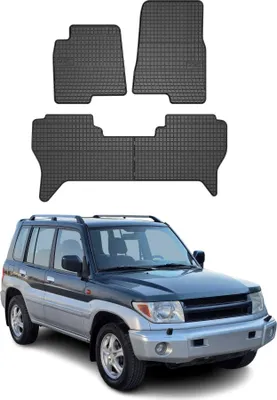 Immagine prodotto di 1996-2006 Mitsubishi Pajero tappetini in gomma nera 4 pz