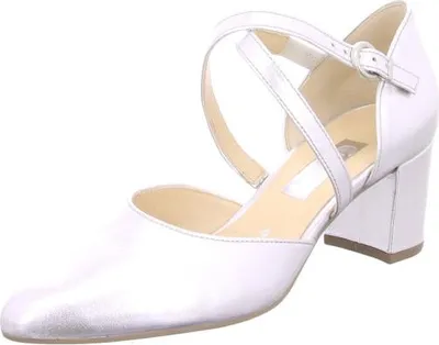 Produktbild von Gabor Damen Pumps Spangenpump Weiß mit spitzer Kappe und Blockabsatz