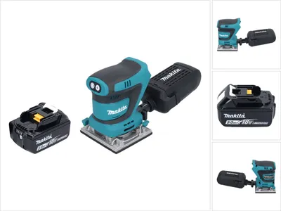 Produktbild von Makita DBO 484 T1 Akku Schwingschleifer 18 V 112 x 102 mm + 1x Akku 5,0 Ah - ohne Ladegerät