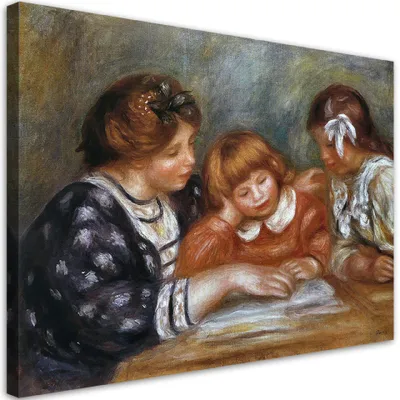 Produktbild von Leinwandbild  Unterrichtsstunde - Auguste Renoir 120x80 Feeby Bunt bild für die wand bereit zum aufhängen