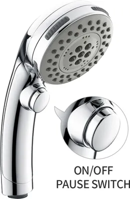 Produktbild von 5 Strahlarten Handbrause Hochdruck Duschkopf Regendusche Universal Duschbrause Wassersparend Duschköpfe mit Wasserstop