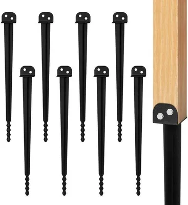 Imagen del producto de 8 soportes para cartuchos de 700 mm, con una fijación robusta para postes de madera