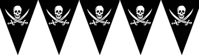Produktbild von Piraten Totenkopf Wimpelkette 5m