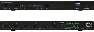 Produktbild von InLine Video Splitter - 2x4 - HDMI 8K/60Hz (4K/120Hz)