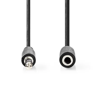 Produktbild von Nedis Stereo-Audiokabel - 3.5 mm Stecker - 3.5 mm Buchse - Vernickelt - 10.0 m - Rund - Schwarz - Blister
