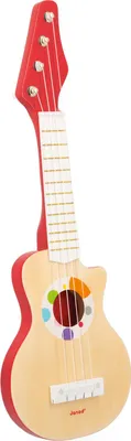 Produktbild von Janod Spielzeuggitarre Confetti - Rock-Gitarre für Kinder - Musikinstrument aus Holz