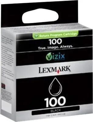Produktbild von Lexmark 100, Schwarz, Lexmark Impact S305, Intuition S505, Interpret S405, Prospect Pro205, Interact S605, Prevail..., 1 Stück(e), 98 mm, 32 mm, 140 mm