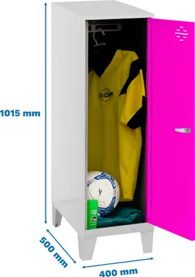 Produktbild von Simonrack Spind SIMONLOCKER DISM grau, pink 8425437121616, 1 Schließfach 40,0 x 50,0 x 101,5 cm
