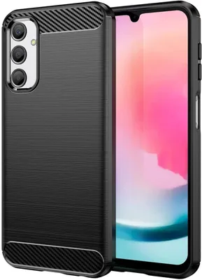 Produktbild von Carbon Case für Samsung Galaxy A24 4G flexible Silikon Carbon Hülle schwarz