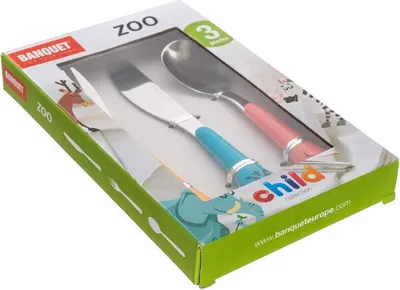 Obrázek produktu pro Banquet 41109043, Sada příborů pro batolata, Vícebarevný, Plast, Nerezová ocel, 1,5 cm, 1,7 cm, 1,57 cm
