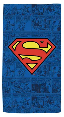 Produktbild von Lobbes Superman Strandtuch Badetuch 170x90cm Superheld Kinder