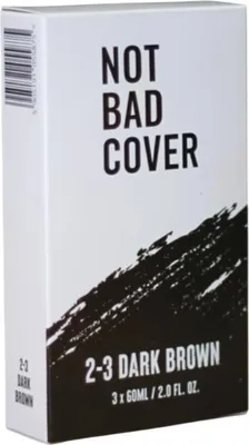 Zdjęcie produktu dla Not Bad Stuff - Not Bad Cover - Odsiwiacz do włosów i brody, (2-3) dark brown 3x60ml
