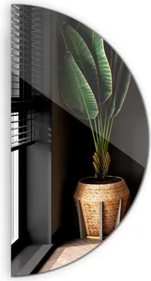 Produktbild von Wandspiegel – Ø70 cm - Badspiegel Schminkspiegel Hängespiegel – Glas Spiegel Halbkreisförmiger
