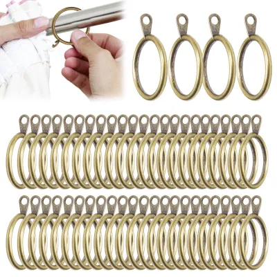 Produktbild von Gardinenringe Messing, 38 mm, 50 Stück, mit Öse, für Gardinenstangen