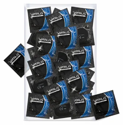 Produktbild von VITALIS 100 Kondome Pack Natural, Nennbreite 53 mm, Gefühlsechte naturfarbene, mit Gleitmittel auf Silikonbasis, KI-generiertes Bild
