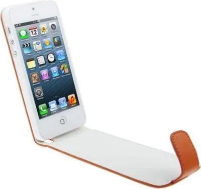 Produktbild von Handy Tasche Flip dünn für Handy iPhone 5 / 5s Orange