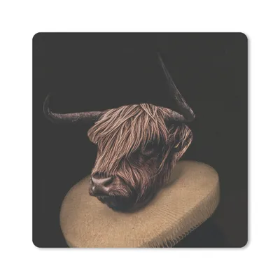 Produktbild von MuchoWow® Mauspad Mousepad Schottischer Highlander - Kleidung - Kunst 20x20 cm - Mousepads - Maus Mat - Pad - Mausunterlage - Desk Mat - Bureauartikeln