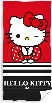 Produktbild von Handtuch Hello Kitty Rot 70 x 140 cm
