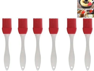 Produktbild von Silikonische Grillreiniger - 20x4 cm - Gleichmäßige Ölanwendung - Leicht zu reinigen - Für die Anwendung von Ölen, Saucen und Gewürzen in der Küche geeignet - Rot