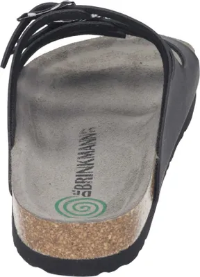 Produktbild von Dr. Brinkmann Herren Pantolette Damen drei Riemen Schnalle 701171, Größe:45 EU, Farbe:Schwarz