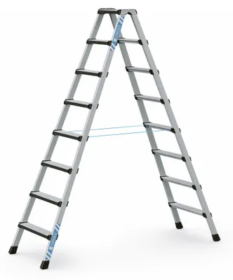 Produktbild von Zarges Comfortstep B Stehleiter mit gepolsterter Stufen-Vorderkante 2x8 Stufen