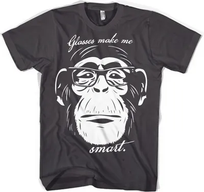 Produktbild von Glasses Makes Me Smart T-Shirt - Medium - Dark-Grey