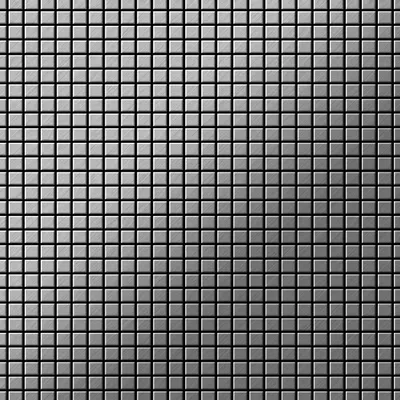 Produktbild von Mosaik Fliese massiv Metall Edelstahl gebürstet grau 1,6mm stark Glomesh-S-S-B