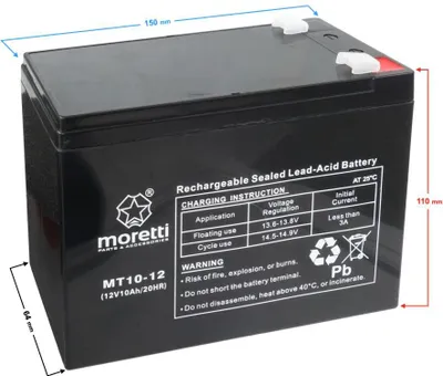 Produktbild von Moretti UPS MT10-12 Batterie