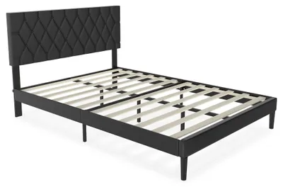 Produktbild von Babybett - Babywiege - Bett, das mitwächst - Kinderbett - Mini-Babybett - Bettgestell mit Stoffbezug - 160x200 cm