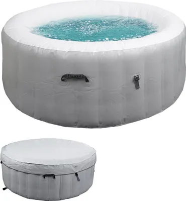 Produktbild von Whirlpool HWC-N97, Ersatz-Pool 4 Personen, In-/Outdoor aufblasbar PVC laminiert, rund Ø180cm  grau-weiß