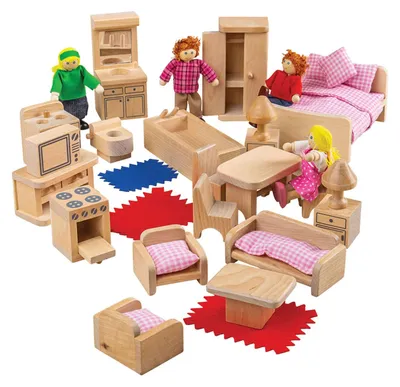 Produktbild von Bigjigs Toys Hausmöbel-Set und Familienfiguren
