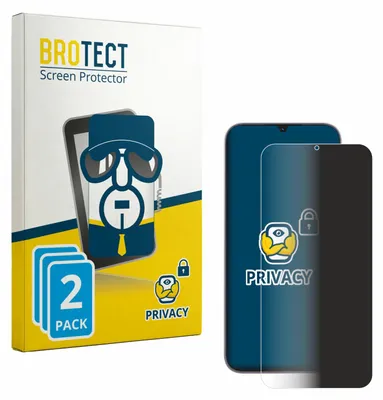 Produktbild von 2x BROTECT Sichtschutzfolie für realme C100i Anti-Spy Privacy Sichtschutz Blickschutz Folie Blaulicht-Schutz