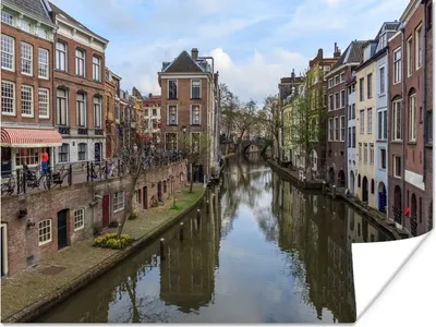 Produktbild von MuchoWow® Poster Architektur - Utrecht - Kanal 40x30 cm - Plakate für die Wände - Poster Wohnzimmer
