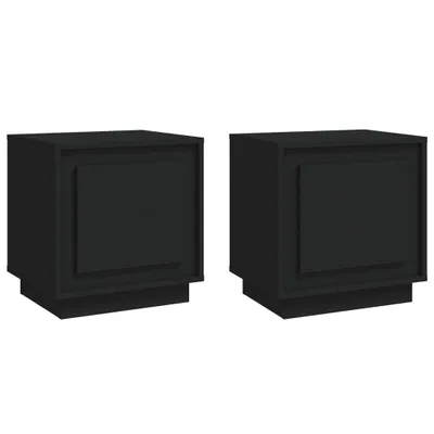 Produktbild von Nachttische 2 Stk. Schwarz 44x35x45 cm Holzwerkstoff