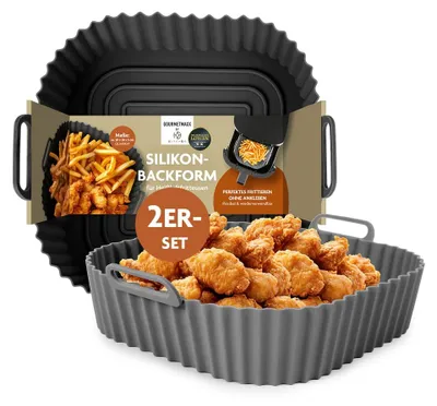 Obrázek produktu pro Silikonová forma KitchBo 20 x 20 x 6,3 cm, černá/šedá