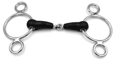3-Ring-Gebiss mit Gummibeschichtung, 20 mm, 14,5 cm
