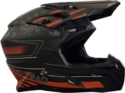Produktbild von Motorradhelm Gelb XL für Motocross, E9-, mit Ratschenverschluss und Belüftung